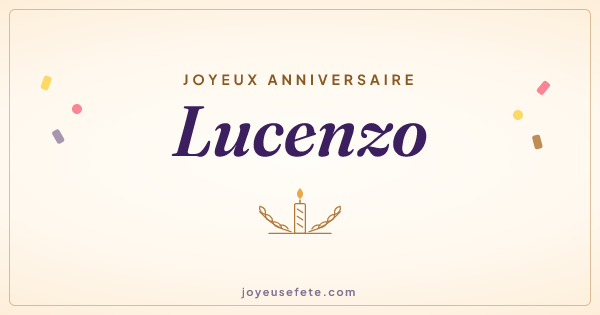 Image « Joyeux anniversaire Lucenzo » au format large
