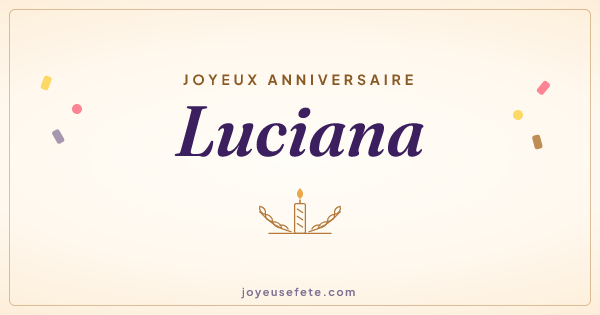 Image « Joyeux anniversaire Luciana » au format large