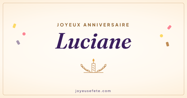 Image « Joyeux anniversaire Luciane » au format large