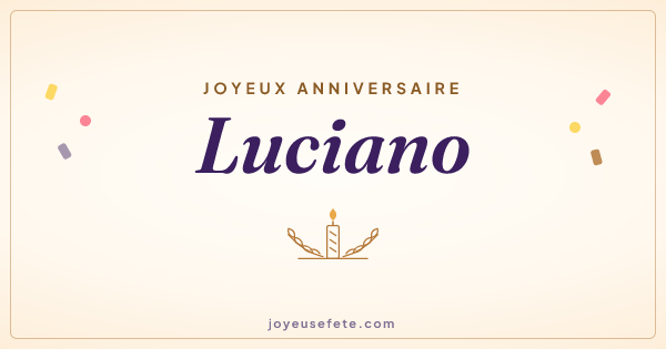 Image « Joyeux anniversaire Luciano » au format large