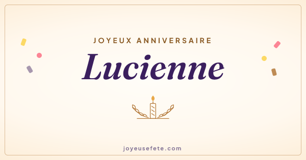 Image « Joyeux anniversaire Lucienne » au format large