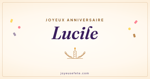 Image « Joyeux anniversaire Lucile » au format large