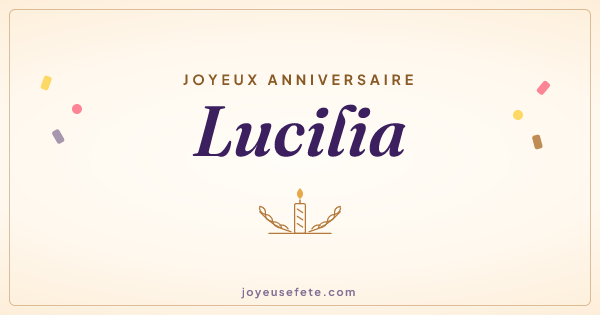 Image « Joyeux anniversaire Lucilia » au format large