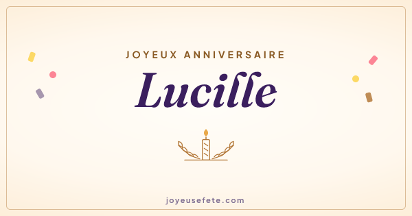 Image « Joyeux anniversaire Lucille » au format large