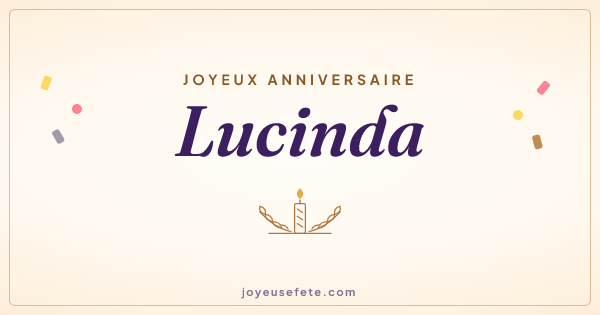 Image « Joyeux anniversaire Lucinda » au format large