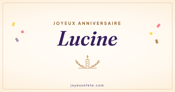 Image « Joyeux anniversaire Lucine » au format large