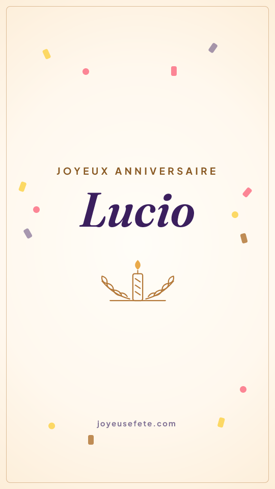 Image « Joyeux anniversaire Lucio » au format story