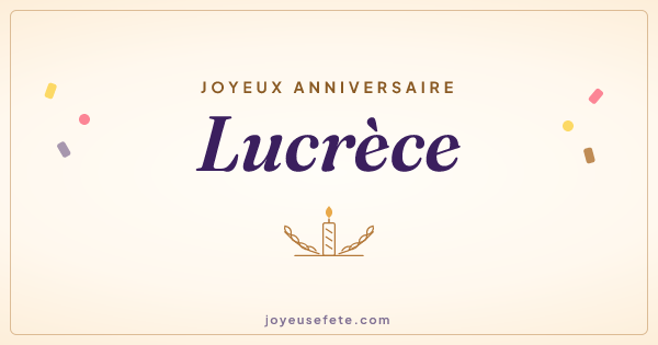 Image « Joyeux anniversaire Lucrèce » au format large