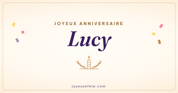 Image « Joyeux anniversaire Lucy » au format large