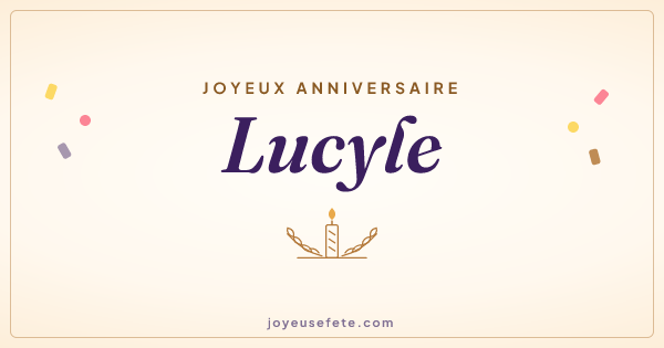 Image « Joyeux anniversaire Lucyle » au format large