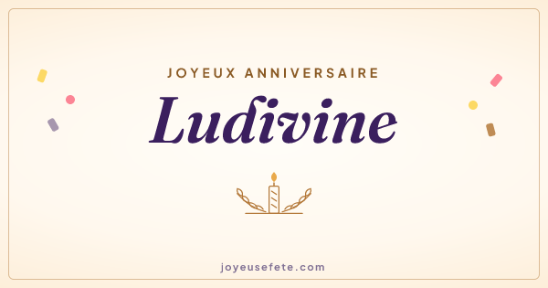 Image « Joyeux anniversaire Ludivine » au format large