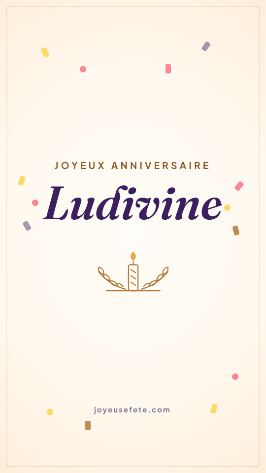 Image « Joyeux anniversaire Ludivine » au format story