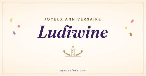 Image « Joyeux anniversaire Ludiwine » au format large