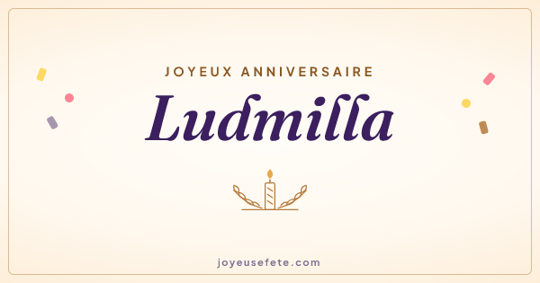 Image « Joyeux anniversaire Ludmilla » au format large
