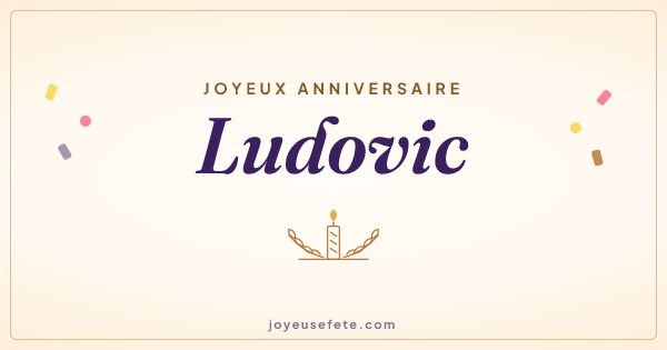 Image « Joyeux anniversaire Ludovic » au format large