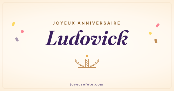 Image « Joyeux anniversaire Ludovick » au format large