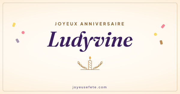 Image « Joyeux anniversaire Ludyvine » au format large