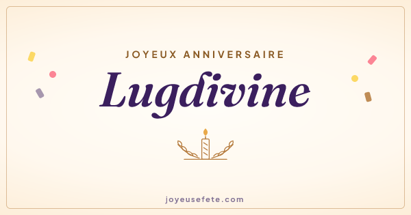 Image « Joyeux anniversaire Lugdivine » au format large