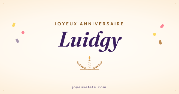 Image « Joyeux anniversaire Luidgy » au format large
