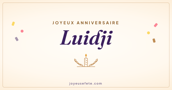Image « Joyeux anniversaire Luidji » au format large