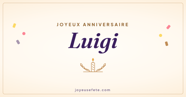 Image « Joyeux anniversaire Luigi » au format large