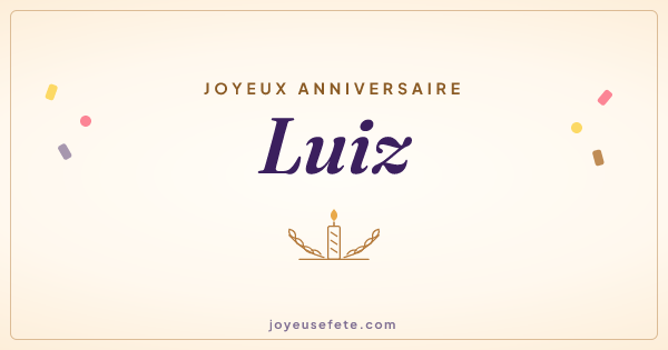 Image « Joyeux anniversaire Luiz » au format large