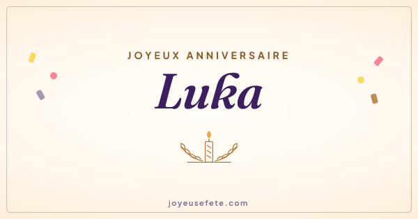 Image « Joyeux anniversaire Luka » au format large