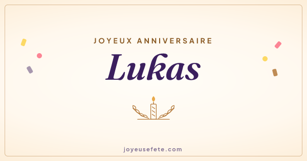 Image « Joyeux anniversaire Lukas » au format large