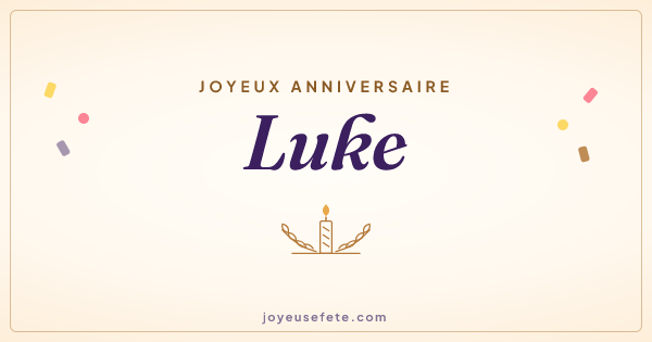 Image « Joyeux anniversaire Luke » au format large