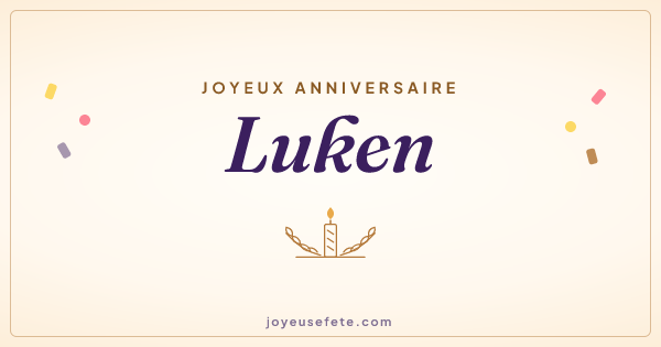 Image « Joyeux anniversaire Luken » au format large
