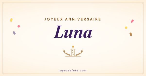 Image « Joyeux anniversaire Luna » au format large