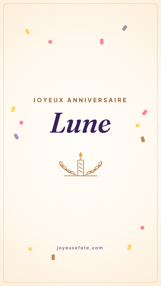 Image « Joyeux anniversaire Lune » au format story