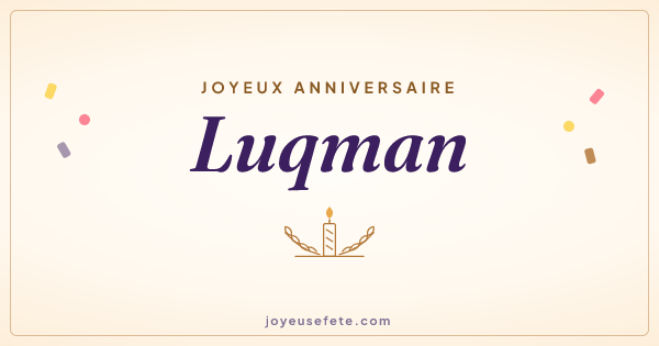 Image « Joyeux anniversaire Luqman » au format large