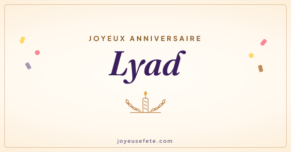 Image « Joyeux anniversaire Lyad » au format large