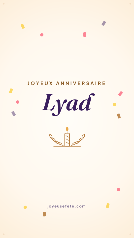 Image « Joyeux anniversaire Lyad » au format story