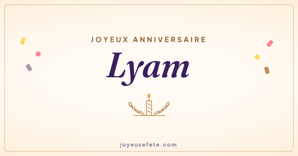 Image « Joyeux anniversaire Lyam » au format large