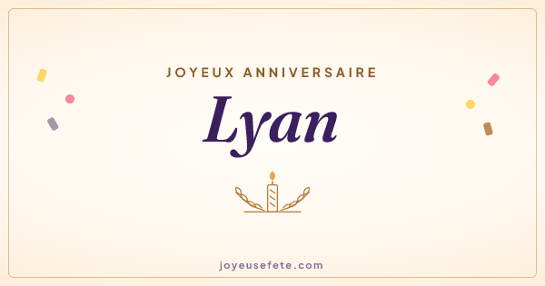 Image « Joyeux anniversaire Lyan » au format large