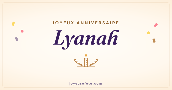 Image « Joyeux anniversaire Lyanah » au format large