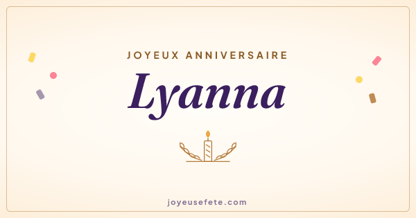 Image « Joyeux anniversaire Lyanna » au format large