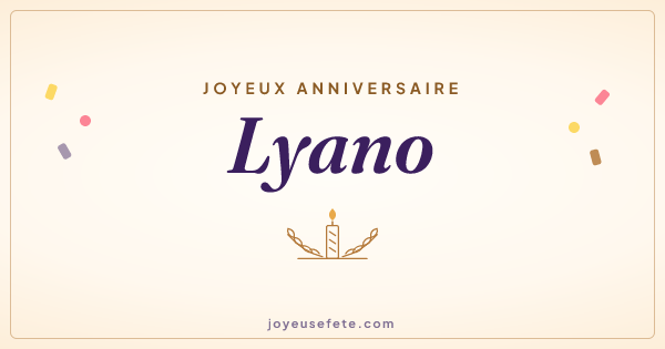 Image « Joyeux anniversaire Lyano » au format large
