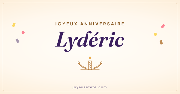 Image « Joyeux anniversaire Lydéric » au format large