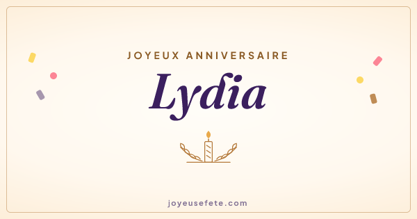 Image « Joyeux anniversaire Lydia » au format large