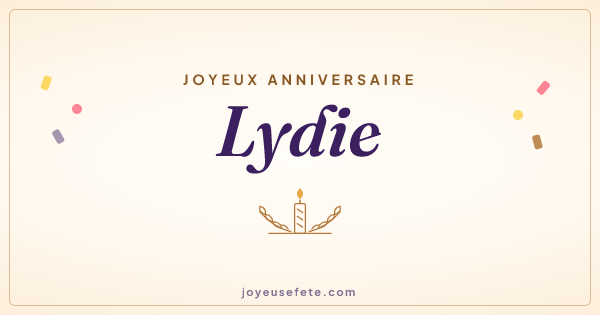 Image « Joyeux anniversaire Lydie » au format large