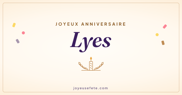 Image « Joyeux anniversaire Lyes » au format large