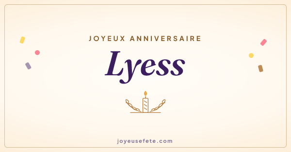 Image « Joyeux anniversaire Lyess » au format large