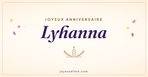 Image « Joyeux anniversaire Lyhanna » au format large