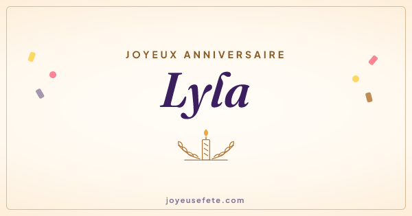 Image « Joyeux anniversaire Lyla » au format large