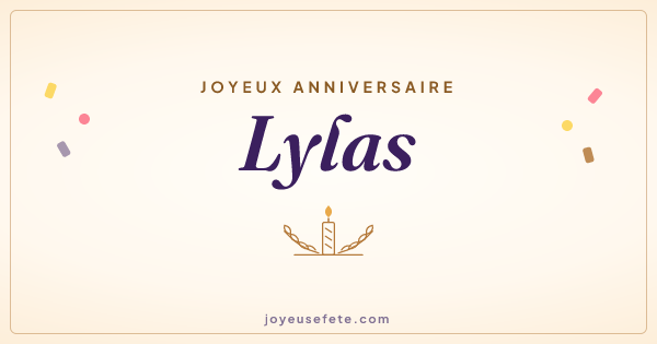 Image « Joyeux anniversaire Lylas » au format large