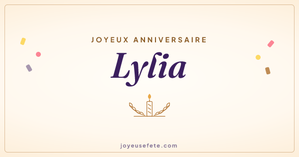 Image « Joyeux anniversaire Lylia » au format large