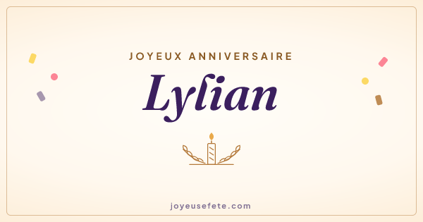 Image « Joyeux anniversaire Lylian » au format large